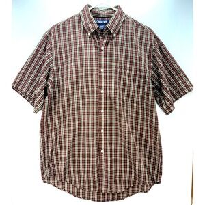 Cherokee Mens Plaid Button Down Shirt Sz Medium Preppy Grandpa Academia‎ Classic